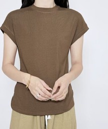 フレンチスリーブクルーネックTシャツ カットソー