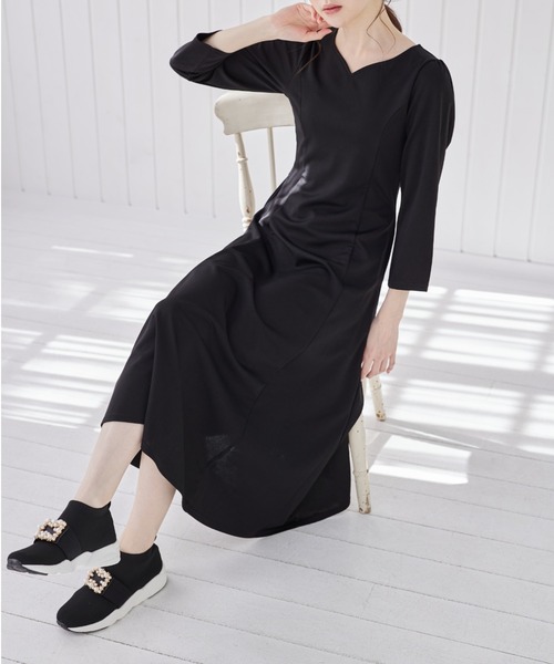 tocco closet(トッコ クローゼット)の「パール&ビジューバックル付きニットスニーカー(スニーカー・レディース・ブラック/オフホワイト・S/M/L)」の14枚目の写真