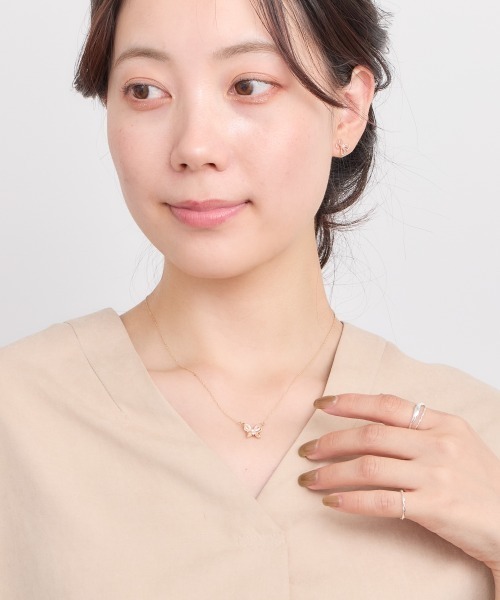 キュービックバタフライプチペンダント（ネックレス