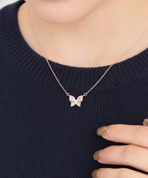 セール】キュービックバタフライプチペンダントネックレス（ネックレス