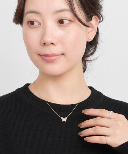 HEARTZ スクエアペンダントネックレス PLUG IN ステンレス ツートンカラー ダブル スクエア フレーム ペア