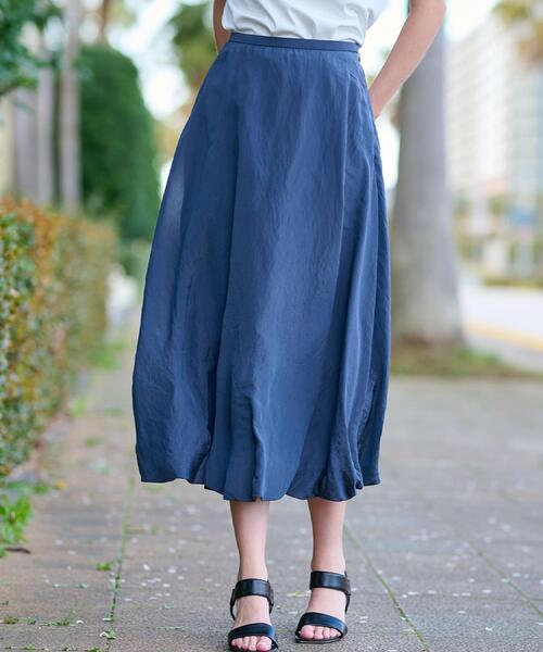 DRESSTERIOR（ドレステリア）の「【裏地あり/後ろウエストゴム】シアーワッシャーバルーンスカート（スカート・レディース・チャコールグレー/アイボリー・36/34/38/40）」の2枚目の写真