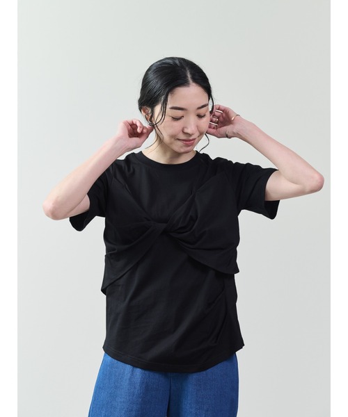 DOLLUPOOPS（ドールアップウップス）の「フロントツイストアシメヘムトップス（Tシャツ/カットソー・レディース・キャメル/ブラック/カーキ/ブルー・38）」の11枚目の写真