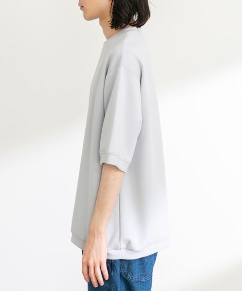 URBAN RESEARCH Sonny Label(アーバンリサーチサニーレーベル)の「シルキーダンボールニットTシャツ(Tシャツ/カットソー・メンズ・チャコールグレー/グレー系その他/グリーン/ホワイト/ネイビー/ブルー・MEDIUM/LARGE/X-LARGE)」の12枚目の写真