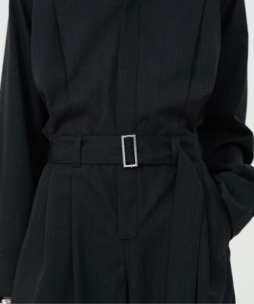 BELTED ZIP UP JUMPSUIT（つなぎ/オールインワン）｜LAPIIS（ラピス