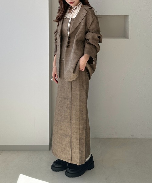 apres jour clair(アプレジュールクレア)の「【apres jour clair】ツイードジャケット【Set up可能】(テーラードジャケット・レディース・ベージュ/ブラウン系その他・X-LARGE/フリー)」の11枚目の写真