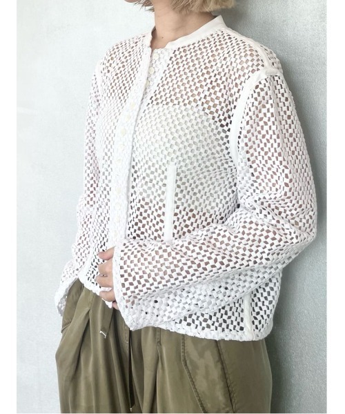カーディガン COLUMN / レースカーディガン「PERMANENT」 レディース COLUMN / レースカーディガン＜PERMANENT＞｜ESTNATION ONLINE