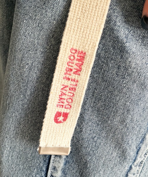 DOUBLE NAME(ダブルネーム)の「マットバックルロゴ刺しゅうガチャベルト(ベルト・レディース・パープル/ピンク/オフホワイト/ブラック/ブラウン/カーキ/ホワイト/ボルドー・FREE)」の20枚目の写真