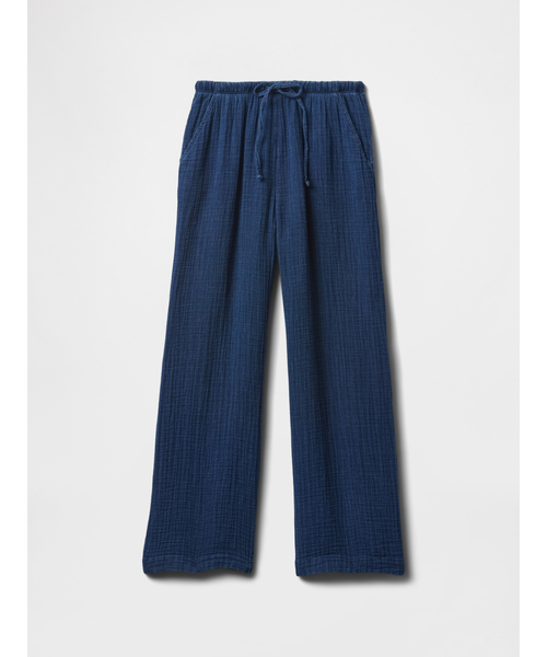 GAP（ギャップ）の「クリンクルガーゼ デニムバギーパンツ (キッズ)（その他パンツ・キッズ・インディゴブルー・110cm/160cm/140cm/130cm/150cm/120cm）」の6枚目の写真