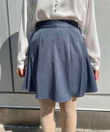 ロゴ刺繍入りサイドプリーツミニスカート/fint フィント