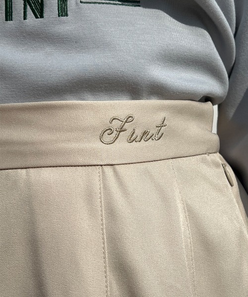 F i.n.t(フィント)の「ロゴ刺繍入りサイドプリーツミニスカート/fint フィント(スカート・レディース・ライトイエロー/ブルー/アイボリー/ブルーグリーン/ブラック/ピンク・FREE)」の11枚目の写真