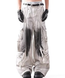 DEVICE（デバイス）の「ハイストリート デザイン インクジェット ワイド カーゴパンツ（カーゴパンツ）」