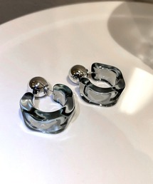 MASHIRO（マシロ）の「【MASHIRO】クリアボリュームリングピアス ボールキャッチ ２WAY（ピアス（両耳用））」