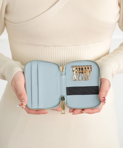 ALTROSE（アルトローズ）の「ダブルスマートキー キーケース スマートキー カードケース ロージア（キーケース/キーアクセサリー・レディース・ブラック/アイボリー/グレイッシュベージュ/ピンク/ブルー・FREE）」の19枚目の写真