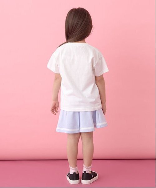 Lycee mine（リセマイン）の「【ソフトコットン】選べる8パターンアソートプリントTシャツ（Tシャツ/カットソー・キッズ・サックスブルー/オフホワイト/ライトグリーン/ライトオレンジ系/ブルー系その他2/ベビーピンク/チャコール/クリーム・130cm/110cm/140cm/120cm/100cm/150cm）」の10枚目の写真