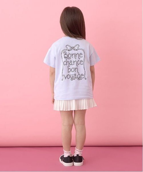 Lycee mine（リセマイン）の「【ソフトコットン】選べる8パターンアソートプリントTシャツ（Tシャツ/カットソー・キッズ・サックスブルー/オフホワイト/ライトグリーン/ライトオレンジ系/ブルー系その他2/ベビーピンク/チャコール/クリーム・130cm/110cm/140cm/120cm/100cm/150cm）」の16枚目の写真