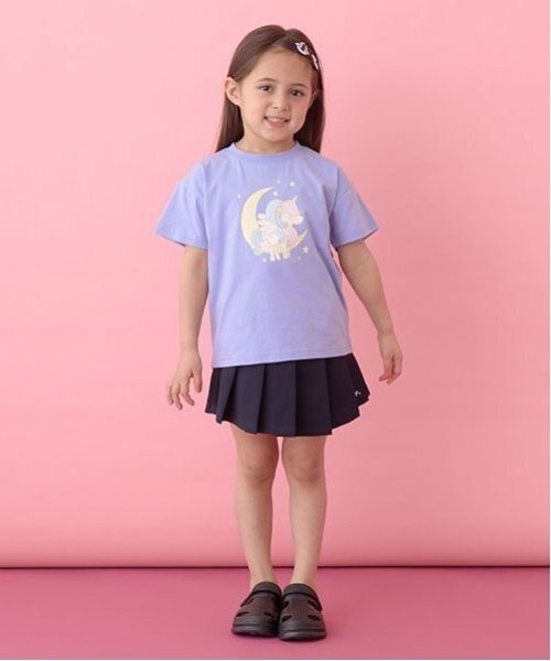 Lycee mine（リセマイン）の「【ソフトコットン】選べる8パターンアソートプリントTシャツ（Tシャツ/カットソー・キッズ・サックスブルー/オフホワイト/ライトグリーン/ライトオレンジ系/ブルー系その他2/ベビーピンク/チャコール/クリーム・130cm/110cm/140cm/120cm/100cm/150cm）」の17枚目の写真