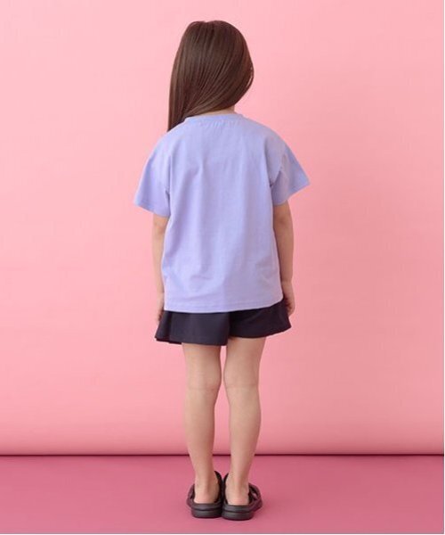 Lycee mine（リセマイン）の「【ソフトコットン】選べる8パターンアソートプリントTシャツ（Tシャツ/カットソー・キッズ・サックスブルー/オフホワイト/ライトグリーン/ライトオレンジ系/ブルー系その他2/ベビーピンク/チャコール/クリーム・130cm/110cm/140cm/120cm/100cm/150cm）」の18枚目の写真