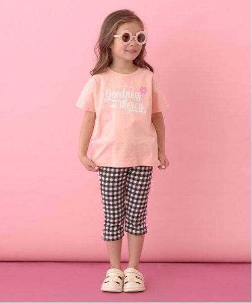 Lycee mine（リセマイン）の「【ソフトコットン】選べる8パターンアソートプリントTシャツ（Tシャツ/カットソー・キッズ・サックスブルー/オフホワイト/ライトグリーン/ライトオレンジ系/ブルー系その他2/ベビーピンク/チャコール/クリーム・130cm/110cm/140cm/120cm/100cm/150cm）」の19枚目の写真