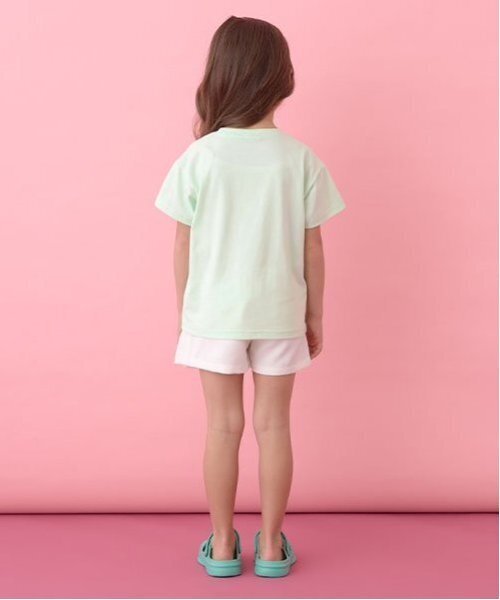 Lycee mine（リセマイン）の「【ソフトコットン】選べる8パターンアソートプリントTシャツ（Tシャツ/カットソー・キッズ・サックスブルー/オフホワイト/ライトグリーン/ライトオレンジ系/ブルー系その他2/ベビーピンク/チャコール/クリーム・130cm/110cm/140cm/120cm/100cm/150cm）」の22枚目の写真