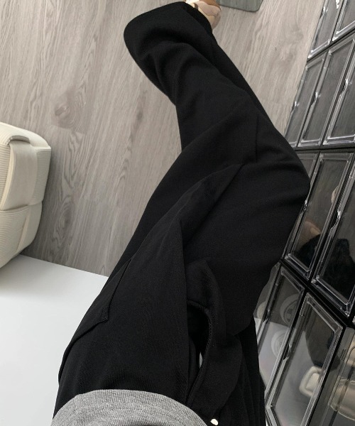 lilful(リルフル)の「ドロスト付き カーブデザインスウェットパンツ(スウェットパンツ・レディース・ホワイト/ブラック/グレー・S/M/L)」の14枚目の写真