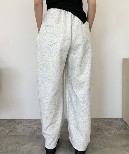lilful(リルフル)の「ドロスト付き カーブデザインスウェットパンツ(スウェットパンツ・レディース・ホワイト/ブラック/グレー・S/M/L)」の8枚目の写真