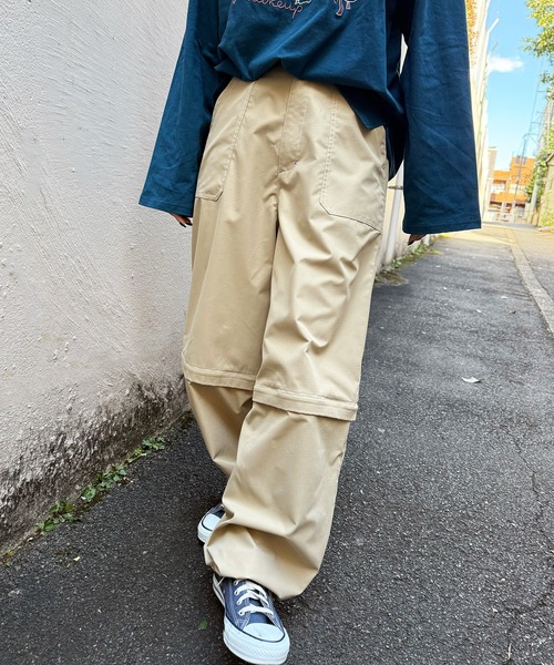 DOUBLE NAME(ダブルネーム)の「ユーティリティマルチWAYパンツ(その他パンツ・レディース・ブラック/ベージュ/その他1・FREE)」の1枚目の写真