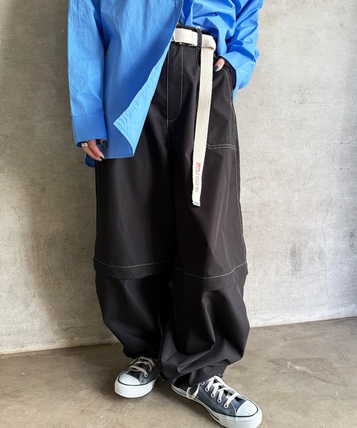 DOUBLE NAME(ダブルネーム)の「ユーティリティマルチWAYパンツ(その他パンツ・レディース・ブラック/ベージュ/その他1・FREE)」の5枚目の写真