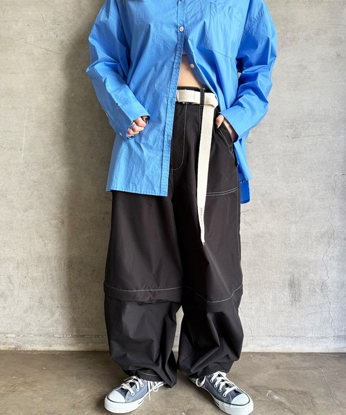 DOUBLE NAME(ダブルネーム)の「ユーティリティマルチWAYパンツ(その他パンツ・レディース・ブラック/ベージュ/その他1・FREE)」の4枚目の写真