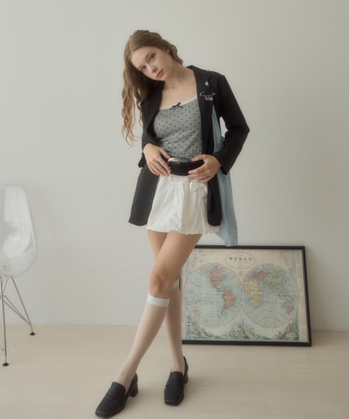 Birthday room（バースデイルーム）の「ドット柄レースキャミ/dot lace camisole（キャミソール・レディース・ブラック/グレー/ホワイト・FREE）」の20枚目の写真