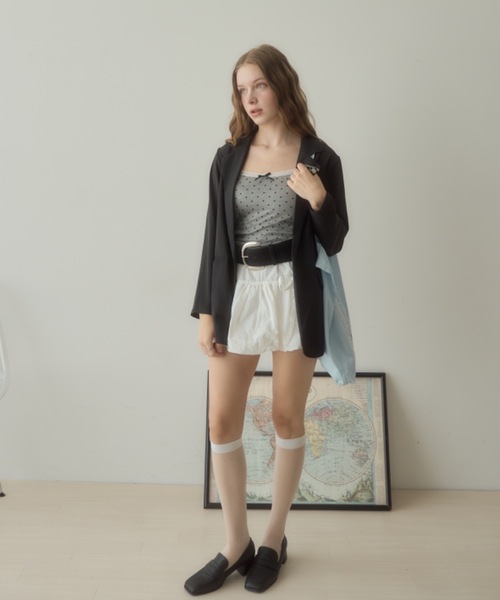 Birthday room（バースデイルーム）の「ドット柄レースキャミ/dot lace camisole（キャミソール・レディース・ブラック/グレー/ホワイト・FREE）」の15枚目の写真