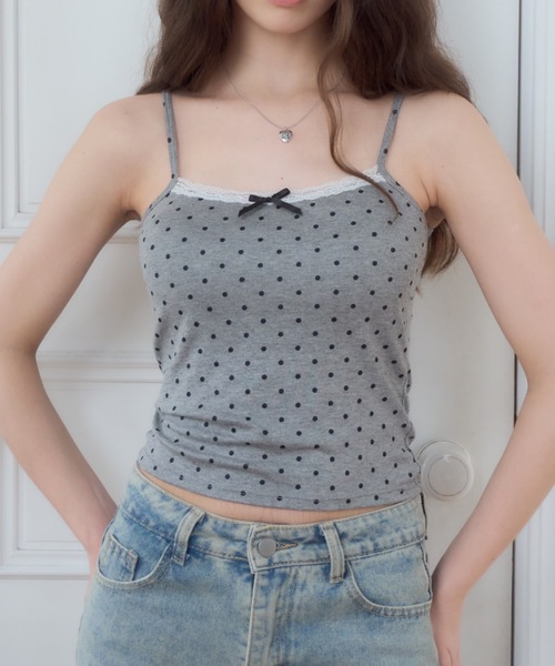 ドット柄レースキャミ/dot lace camisole（キャミソール）｜Birthday