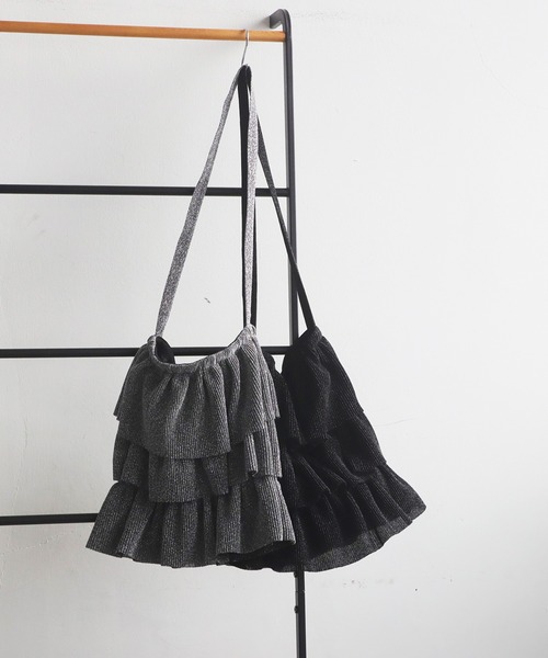 antiqua(アンティカ)の「ラメフリルバッグ(ショルダーバッグ・レディース・ブラック/マルチ・ONESIZE)」の15枚目の写真