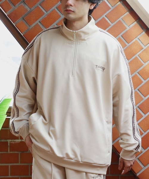 THRASHER(スラッシャー)の「THRASHER ジャージハーフジップジャケット(スウェット・メンズ・ベージュ/ホワイト/ブラック・X-LARGE/MEDIUM/LARGE)」の14枚目の写真