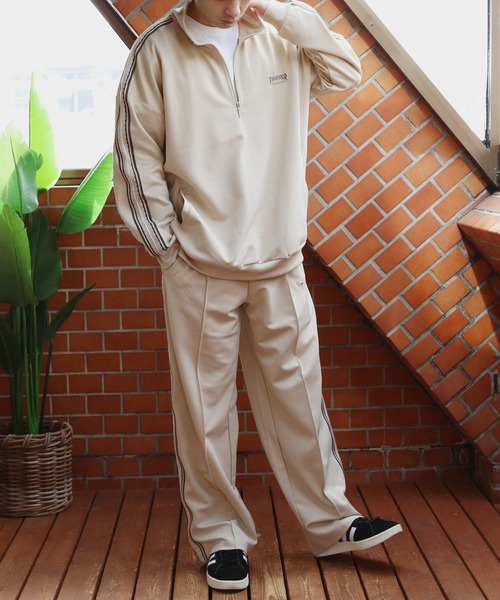 THRASHER(スラッシャー)の「THRASHER ジャージハーフジップジャケット(スウェット・メンズ・ベージュ/ホワイト/ブラック・X-LARGE/MEDIUM/LARGE)」の4枚目の写真