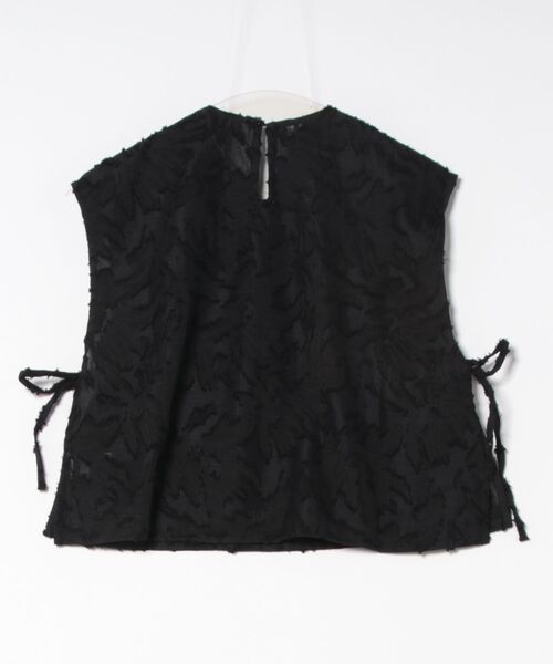 STYLEBLOCK（スタイルブロック）の「フリンジジャガードサイドリボンブラウス（シャツ/ブラウス・レディース・アイボリー/ブラック・M）」の6枚目の写真