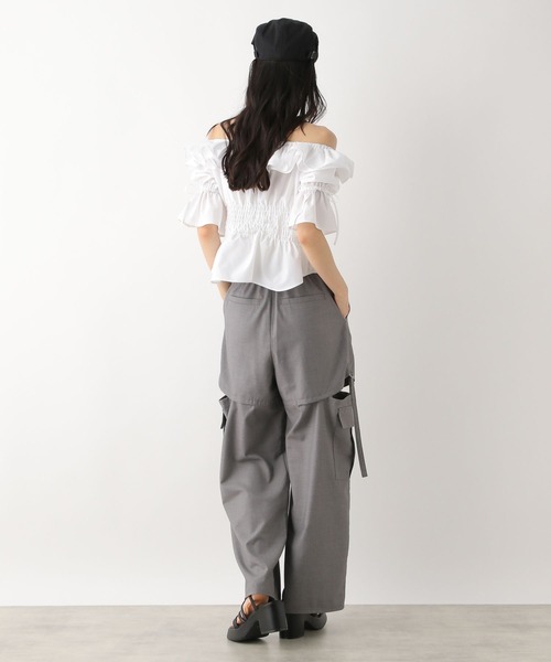 Heather（ヘザー）の「フリルデザインオフショルブラウス　452794（シャツ/ブラウス・レディース・オフホワイト/ブラック系その他/ブルー系その他・FREE）」の6枚目の写真