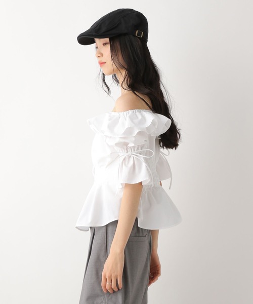 Heather（ヘザー）の「フリルデザインオフショルブラウス　452794（シャツ/ブラウス・レディース・オフホワイト/ブラック系その他/ブルー系その他・FREE）」の8枚目の写真
