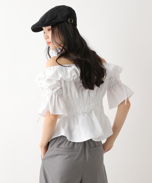 Heather（ヘザー）の「フリルデザインオフショルブラウス　452794（シャツ/ブラウス・レディース・オフホワイト/ブラック系その他/ブルー系その他・FREE）」の9枚目の写真