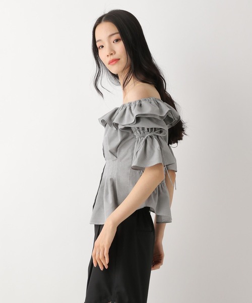 Heather（ヘザー）の「フリルデザインオフショルブラウス　452794（シャツ/ブラウス・レディース・オフホワイト/ブラック系その他/ブルー系その他・FREE）」の17枚目の写真