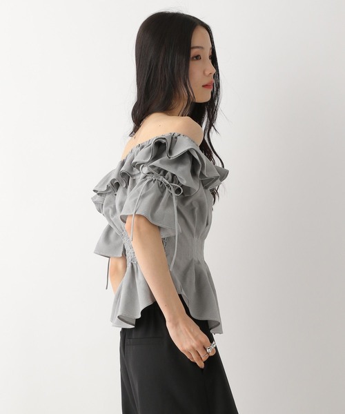 Heather（ヘザー）の「フリルデザインオフショルブラウス　452794（シャツ/ブラウス・レディース・オフホワイト/ブラック系その他/ブルー系その他・FREE）」の19枚目の写真