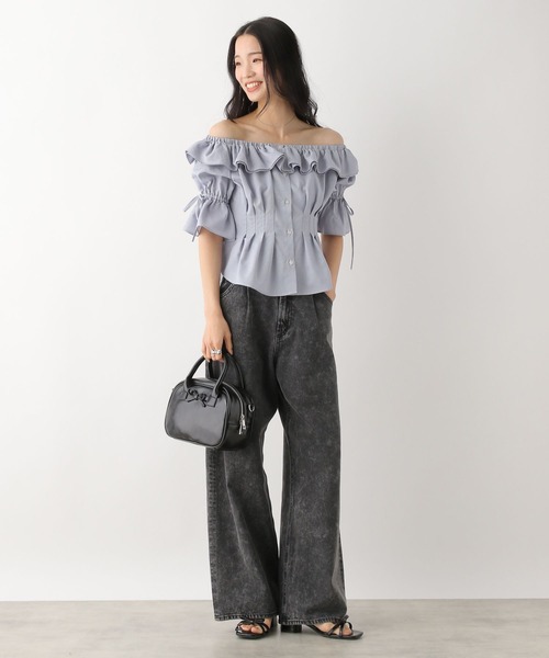 Heather（ヘザー）の「フリルデザインオフショルブラウス　452794（シャツ/ブラウス・レディース・オフホワイト/ブラック系その他/ブルー系その他・FREE）」の20枚目の写真