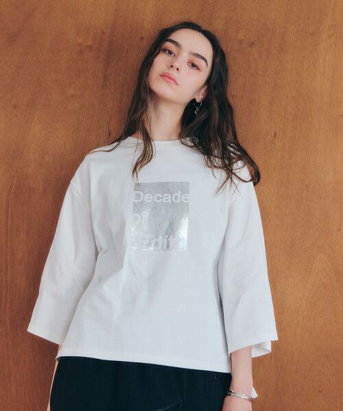 Editt by YECCA VECCA トップス UVカット箔プリントロゴTee（Tシャツ/カットソー）｜Editt by