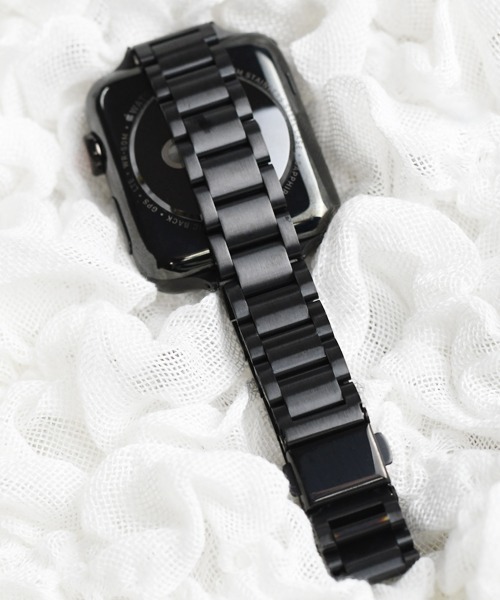 Fun & Daily(ファンアンドデイリー)の「F&D : ナローメタルApple Watch Band(デジタル腕時計・レディース・ブラック・40/44)」の4枚目の写真