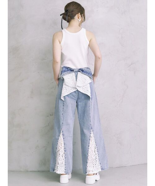 BACK RIBBON DENIM PT/バックリボンデニムパンツ（デニムパンツ