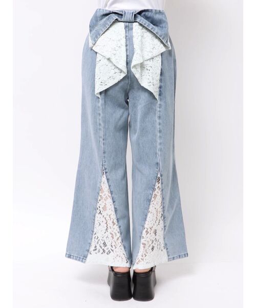 カルナムール/CALNAMUR バックリボンデニムパンツ　藤田ニコル Sサイズ カルナムール/CALNAMUR バックリボンデニムパンツ 藤田ニコル S
