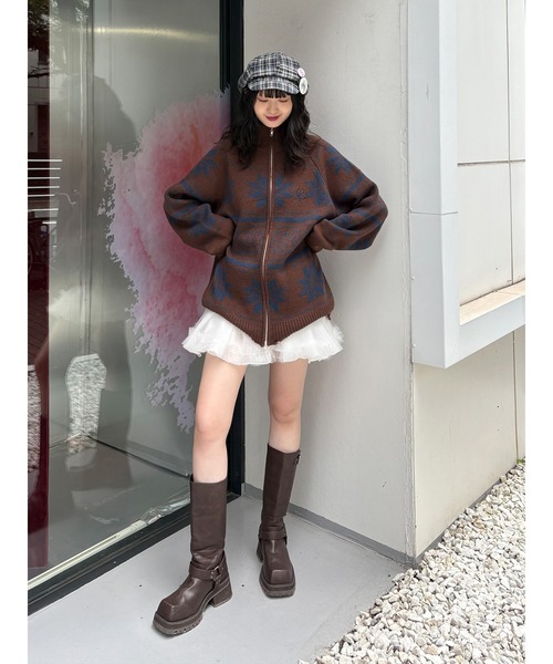 jouetie(ジュエティ)の「ボリュームチュチュスカート ティアード チュール 赤チェック 冬服(スカート・レディース・オフホワイト/ブラック/レッド・MEDIUM)」の20枚目の写真