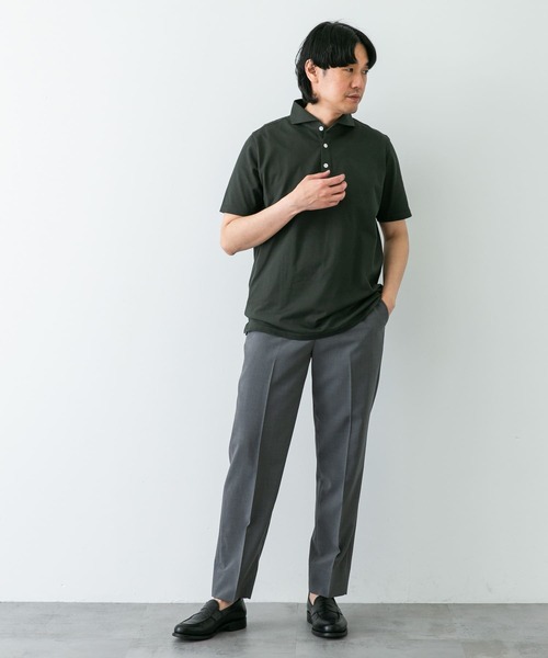 セール】『吸水速乾』LIFE STYLE TAILOR カッタウェイ半袖プルオーバー