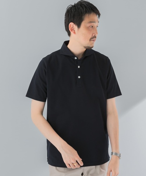 美品★アーバンリサーチ　ポロシャツ　半袖　ブラック　L　1.9万　綿　紺　春夏 SHADE TECH ポロシャツ ロングスリーブ （ポロシャツ