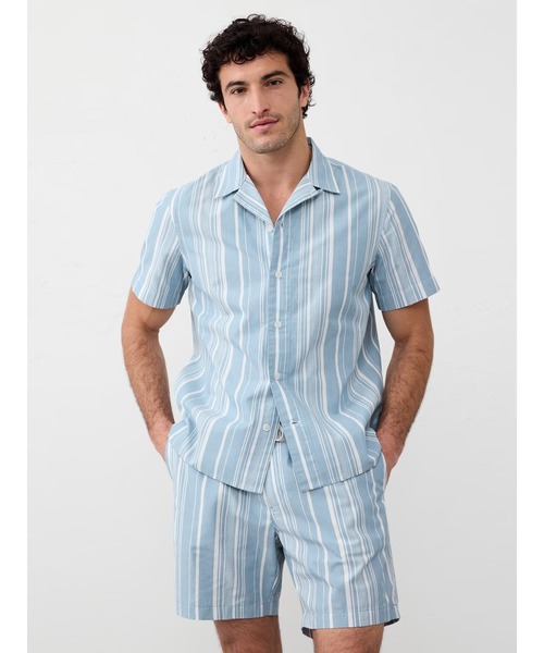 BANANA REPUBLIC FACTORY STORE(バナナリパブリック ファクトリーストア)の「BANANA REPUBLIC FACTORY STORE テクスチャード リゾートシャツ◆(シャツ/ブラウス・メンズ・ブルー/ブルー系その他/オレンジ系その他/マルチ/グリーン/イエロー/ホワイト×ブラック/ブルー系その他2・S/M/L/XL)」の5枚目の写真